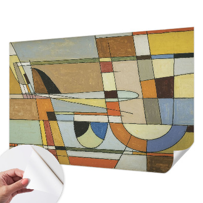 3D fototapet med ett geometriskt harmonimönster