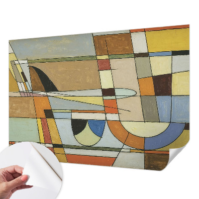 3D fototapet med ett geometriskt harmonimönster