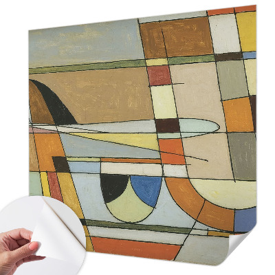 3D fototapet med ett geometriskt harmonimönster