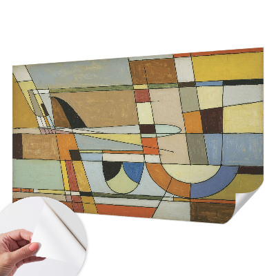 3D fototapet med ett geometriskt harmonimönster