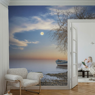 Fototapet barnrum med ett fridfullt landskap