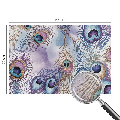 Självhäftande fotovägg Påfågelfjädrar