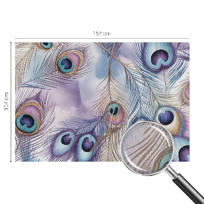 Självhäftande fotovägg Påfågelfjädrar