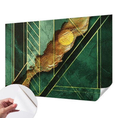 3D fototapet med ett geometriskt motiv som skapar djup och spänning