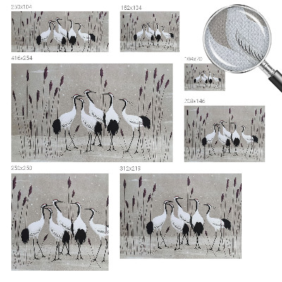 Fototapet barn En flock tranor