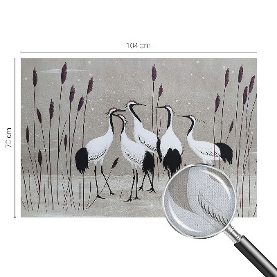 Fototapet barn En flock tranor