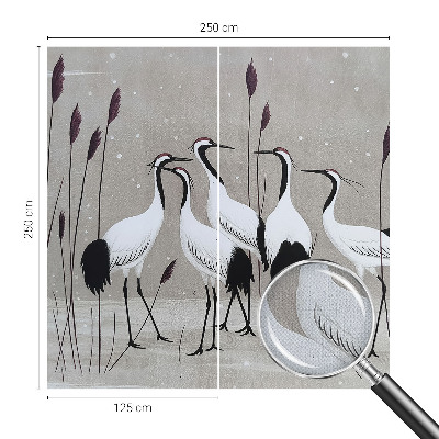 Fototapet barn En flock tranor