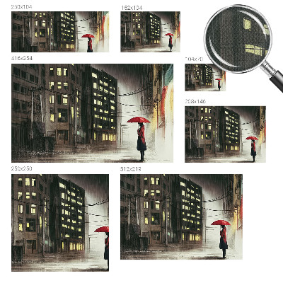 Fototapet barnrum Regnig stad