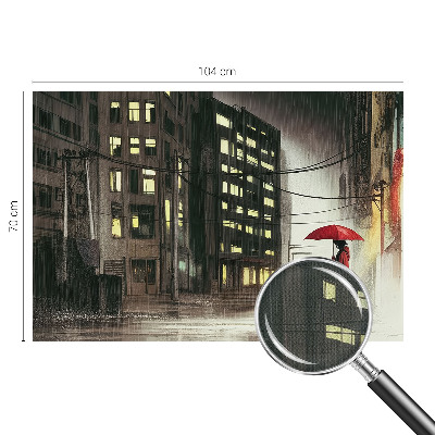 Fototapet barnrum Regnig stad