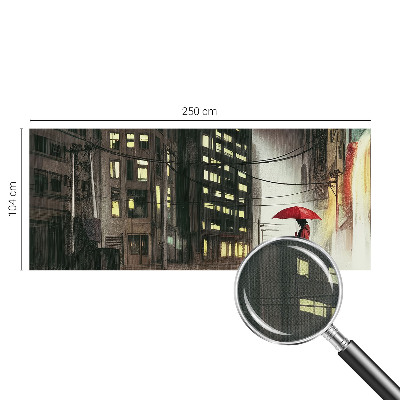 Fototapet barnrum Regnig stad