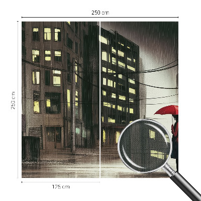 Fototapet barnrum Regnig stad