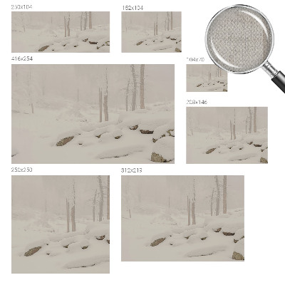 Självhäftande fotovägg med motiv av en snöig skog