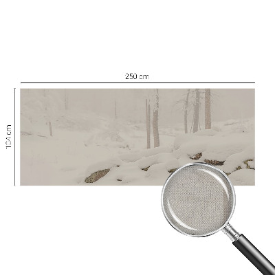 Självhäftande fotovägg med motiv av en snöig skog