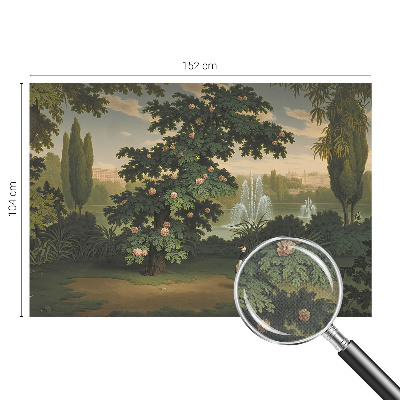 3D fototapet Naturlig trädgård