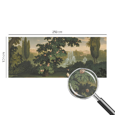 3D fototapet Naturlig trädgård