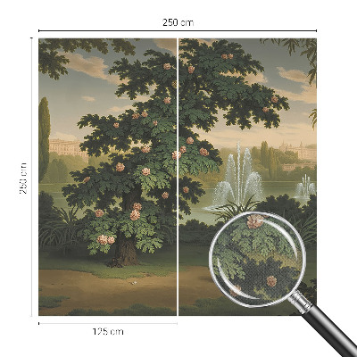 3D fototapet Naturlig trädgård