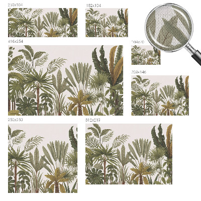 Peel and stick fototapet med motiv av exotiska blad