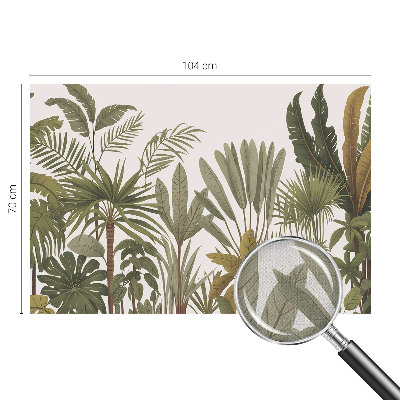 Peel and stick fototapet med motiv av exotiska blad