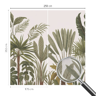 Peel and stick fototapet med motiv av exotiska blad