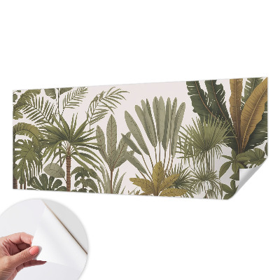 Peel and stick fototapet med motiv av exotiska blad