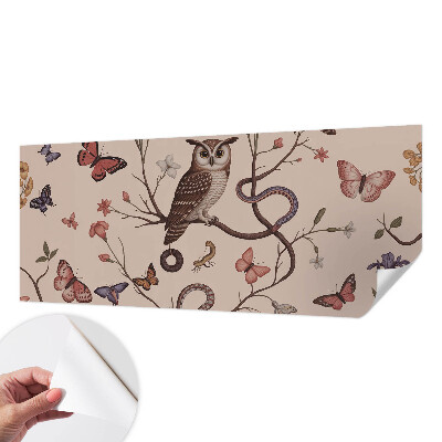 Fototapet för barn med uggla i naturnära motiv