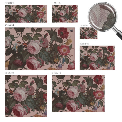 Självhäftande fotovägg med blommigt mönster