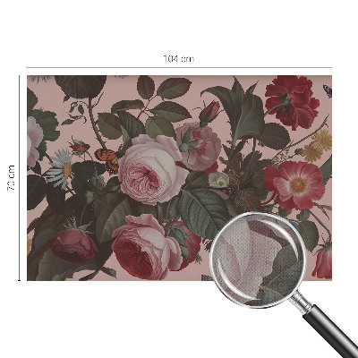 Självhäftande fotovägg med blommigt mönster