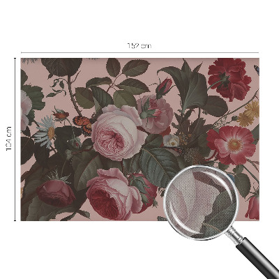 Självhäftande fotovägg med blommigt mönster
