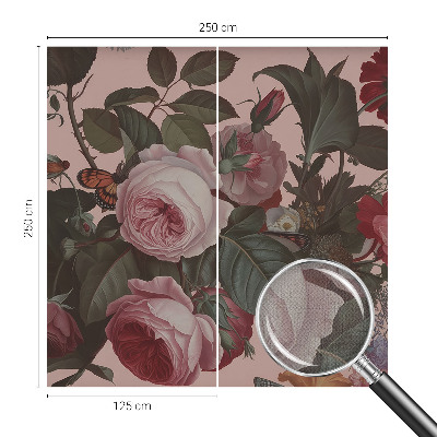 Självhäftande fotovägg med blommigt mönster