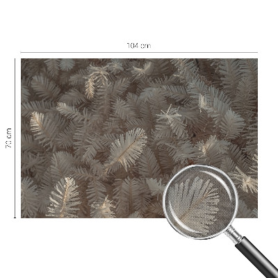 3D fototapet med motiv av frostiga kvistar