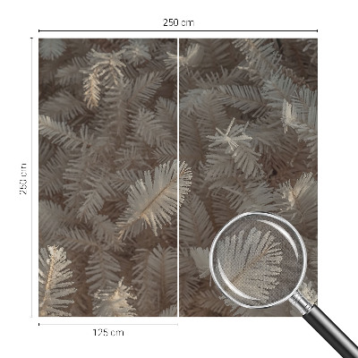 3D fototapet med motiv av frostiga kvistar