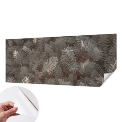 3D fototapet med motiv av frostiga kvistar