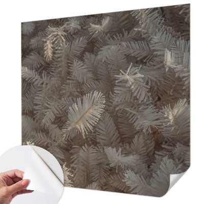 3D fototapet med motiv av frostiga kvistar
