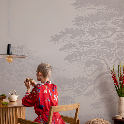 Peel and stick fototapet med motiv av ett slottslandskap