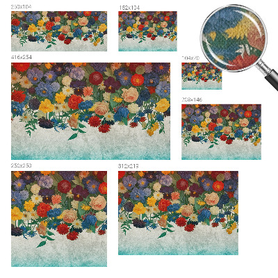 Fototapet barn Färgglada blommor