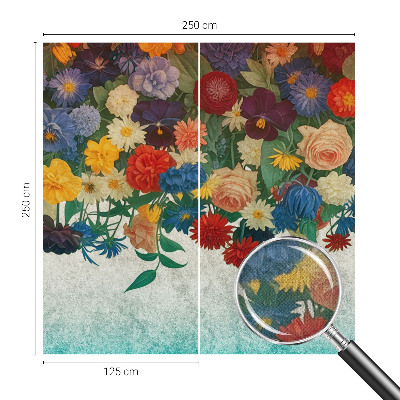 Fototapet barn Färgglada blommor