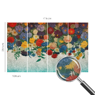 Fototapet barn Färgglada blommor