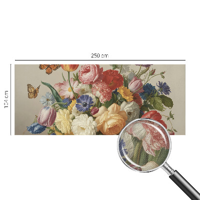 Fototapet för barn Blommor och fjärilar