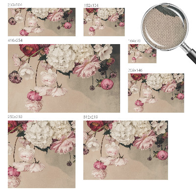 Självhäftande fototapet med romantiskt blommotiv