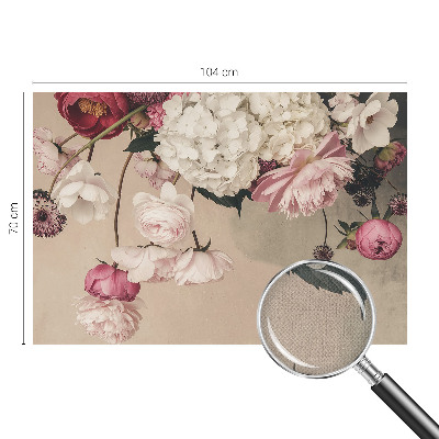 Självhäftande fototapet med romantiskt blommotiv