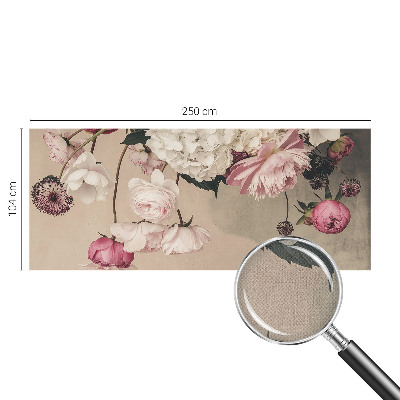 Självhäftande fototapet med romantiskt blommotiv