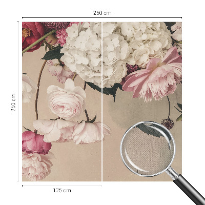 Självhäftande fototapet med romantiskt blommotiv