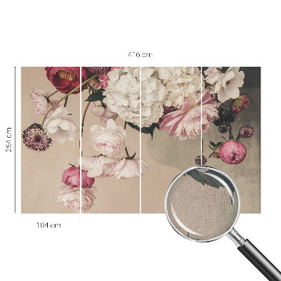 Självhäftande fototapet med romantiskt blommotiv