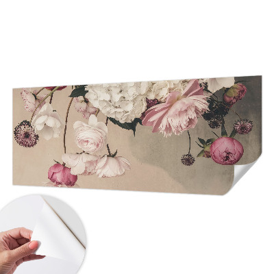 Självhäftande fototapet med romantiskt blommotiv