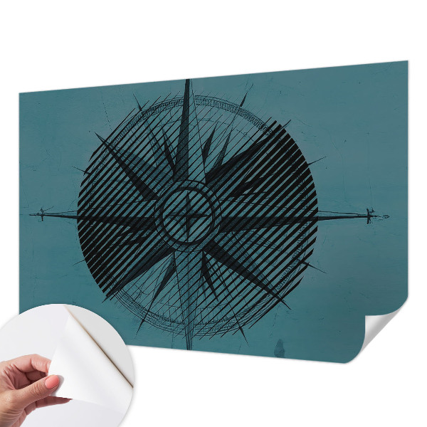 Peel and stick fototapet med motiv av en marin kompass