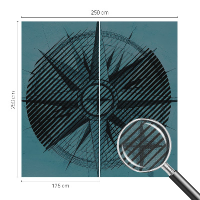 Peel and stick fototapet med motiv av en marin kompass