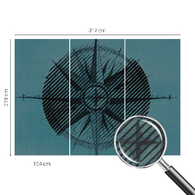 Peel and stick fototapet Marin kompass