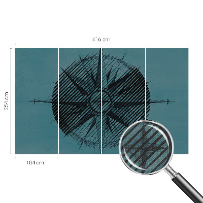 Peel and stick fototapet med motiv av en marin kompass