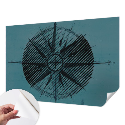 Peel and stick fototapet med motiv av en marin kompass