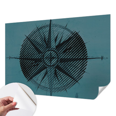 Peel and stick fototapet med motiv av en marin kompass